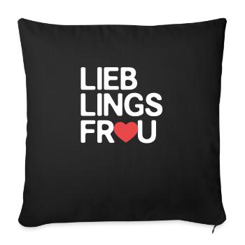 Favorite Woman - Sofa pillowcase 17,3'' x 17,3'' (45 x 45 cm) - black - Front