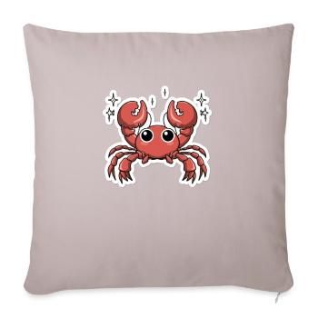 Amoureux du crabe - Housse de coussin décorative 45 x 45 cm - taupe clair - Devant