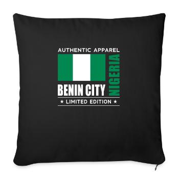 Benin City - Housse de coussin décorative 45 x 45 cm - noir - Devant