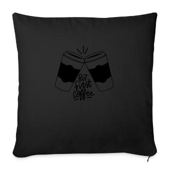 Coffee Time Double Pack - Housse de coussin décorative 45 x 45 cm - noir - Devant