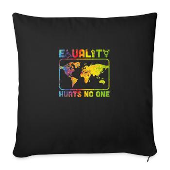 L’égalité ne fait de mal à personne - Housse de coussin décorative 45 x 45 cm - noir - Devant