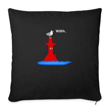 Sailor Seagull - Sofa pillowcase 17,3'' x 17,3'' (45 x 45 cm) - black - Front