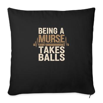 Cool nurse - Sofa pillowcase 17,3'' x 17,3'' (45 x 45 cm) - black - Front