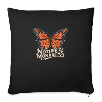 Majestic Monarch Butterfly Love - Sofa pillowcase 17,3'' x 17,3'' (45 x 45 cm) - black - Front