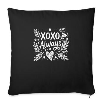 XOXO Always - Sofa pillowcase 17,3'' x 17,3'' (45 x 45 cm) - black - Front