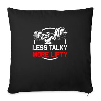 Moins bavard Plus Lifty Gorilla - Housse de coussin décorative 45 x 45 cm - noir - Devant