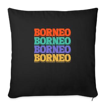 Borneo Indonesia - Sofa pillowcase 17,3'' x 17,3'' (45 x 45 cm) - black - Front