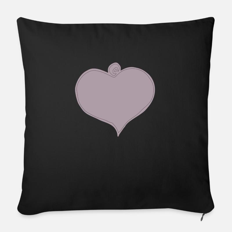 herzanhaenger - Sofakissenbezug 45 x 45 cm - Schwarz