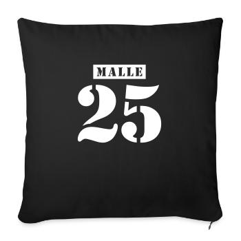 Malle 2025 Holiday - Sofa pillowcase 17,3'' x 17,3'' (45 x 45 cm) - black - Front