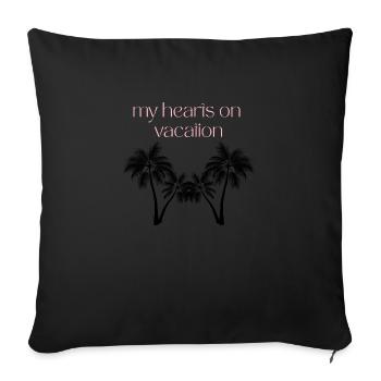 🏝️ My Heart – Soft Girl Healing Era - Sofa pillowcase 17,3'' x 17,3'' (45 x 45 cm) - black - Front