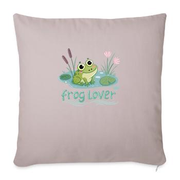 Frosch-Liebhaber - Sofakissenbezug 45 x 45 cm - helles Taupe - Vorne