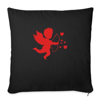 amor - Sofakissenbezug 45 x 45 cm - Schwarz - Vorne