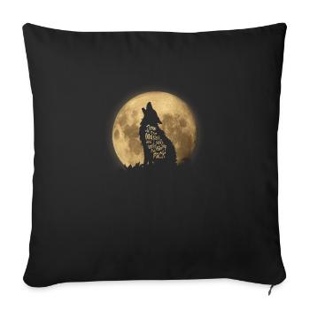 Throw me to the Wolves - Housse de coussin décorative 45 x 45 cm - noir - Devant