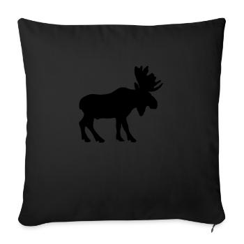 moose animal - Sofakissenbezug 45 x 45 cm - Schwarz - Vorne