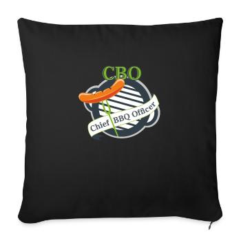 CBO | Chief BBQ Officer Grillen - Sofakissenbezug 45 x 45 cm - Schwarz - Vorne
