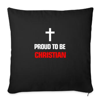 chrétien - Housse de coussin décorative 45 x 45 cm - noir - Devant
