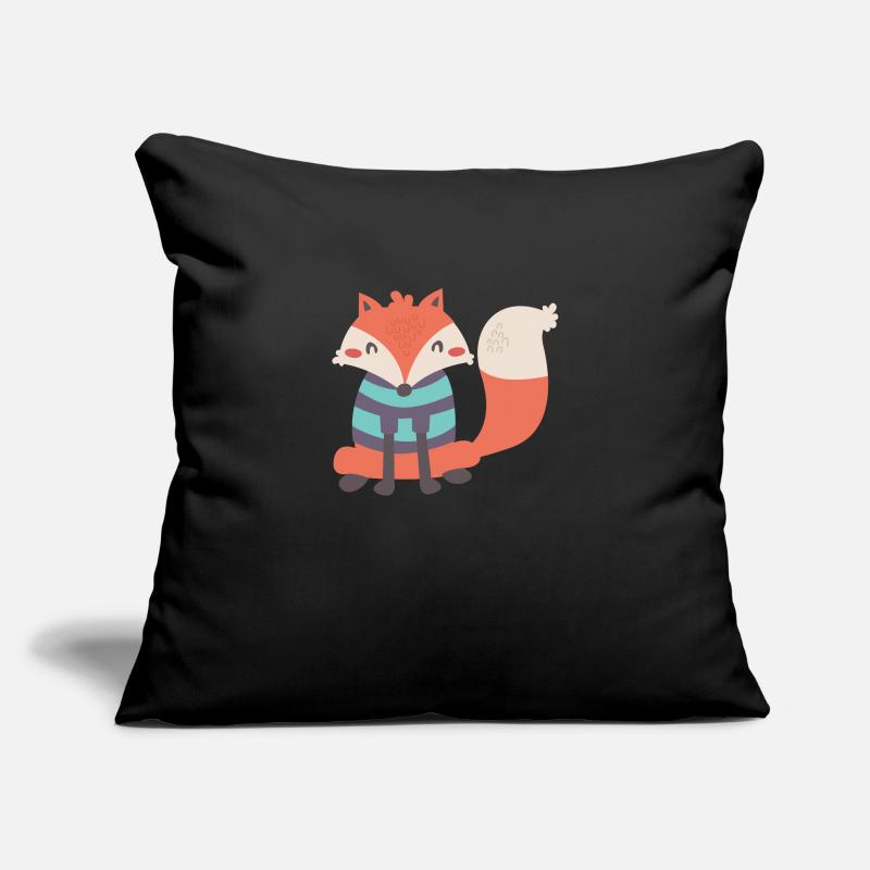 Renard doux avec Ringelpulli Housse de coussin décorative 45 x 45 cm