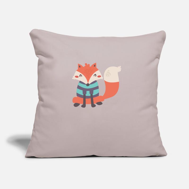 Süßer Fuchs mit Ringelpulli Sofakissenbezug 45 x 45 cm