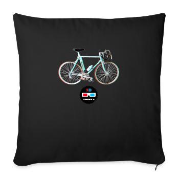 Vintage - Bianchi 3D - Sofa pillowcase 17,3'' x 17,3'' (45 x 45 cm) - black - Front