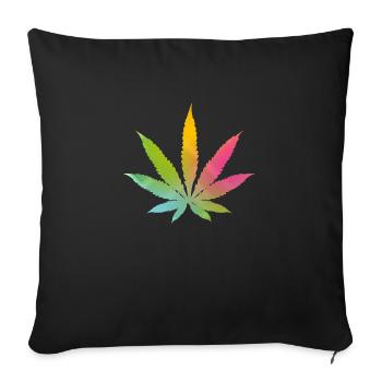 hemp - Sofa pillowcase 17,3'' x 17,3'' (45 x 45 cm) - black - Front