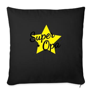 Super Opa - Sofakissenbezug 45 x 45 cm - Schwarz - Vorne