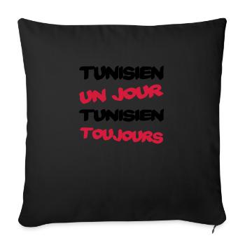 TUNISIEN un jour... - Housse de coussin décorative 45 x 45 cm - noir - Devant