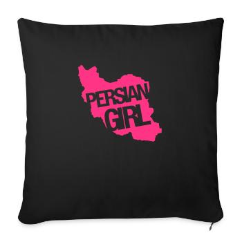 persian_girl_ko1 - Sofakissenbezug 45 x 45 cm - Schwarz - Vorne