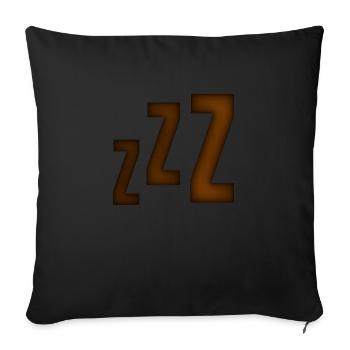 Smiley Sleeping 'ZZZ' - Housse de coussin décorative 45 x 45 cm - noir - Devant