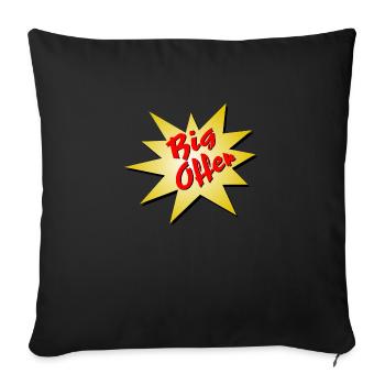 Offer / Angebot / Big Offer - Sofakissenbezug 45 x 45 cm - Schwarz - Vorne