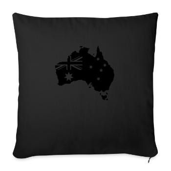 australia map design - Sofakissenbezug 45 x 45 cm - Schwarz - Vorne