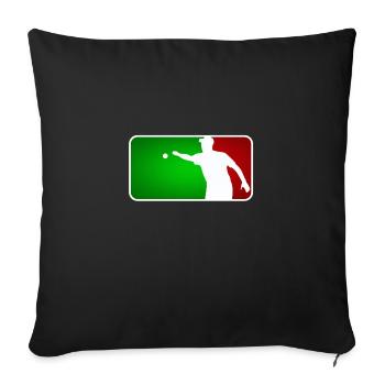 Petanque Boule Petanca Major League Style ITALY - Sofa pillowcase 17,3'' x 17,3'' (45 x 45 cm) - black - Front