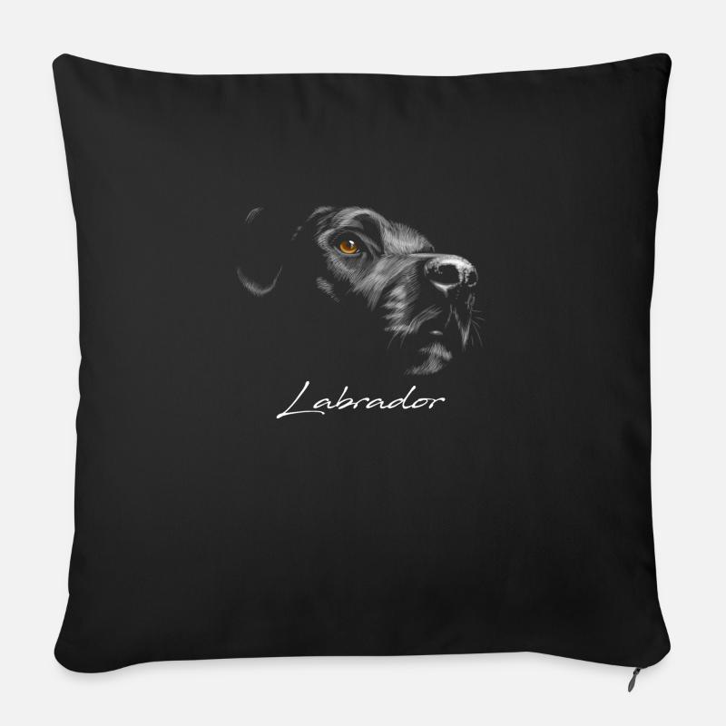 Labrador - Sofakissenbezug 45 x 45 cm - Schwarz
