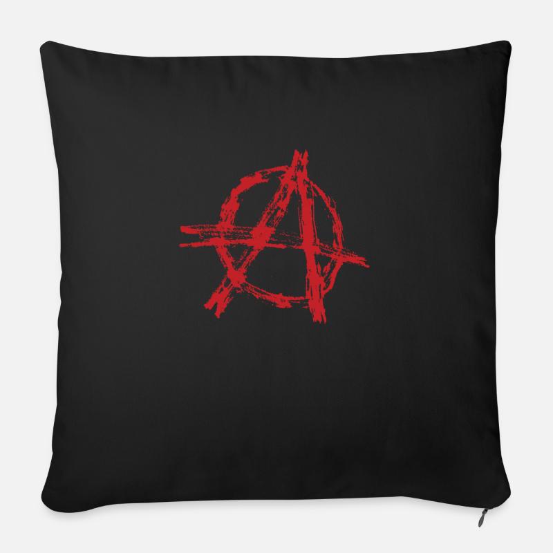 Anarchie - Sofakissenbezug 45 x 45 cm - Schwarz