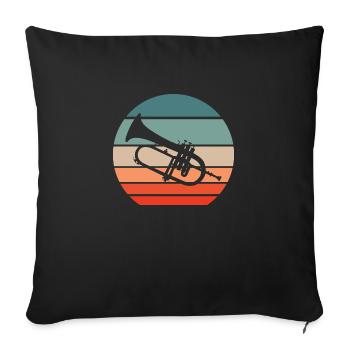 Flügelhorn Flügelhornist Orchestre d’Harmonie Orchestre - Housse de coussin décorative 45 x 45 cm - noir - Devant