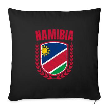 Namibia - Sofakissenbezug 45 x 45 cm - Schwarz - Vorne