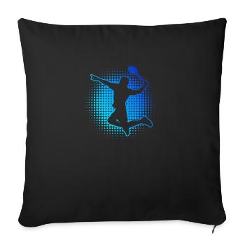 Men's Badminton Squash Badminton Player - Sofa pillowcase 17,3'' x 17,3'' (45 x 45 cm) - black - Front