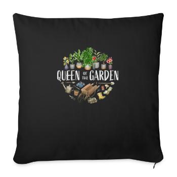 Queen of the garden - Sofakissenbezug 45 x 45 cm - Schwarz - Vorne