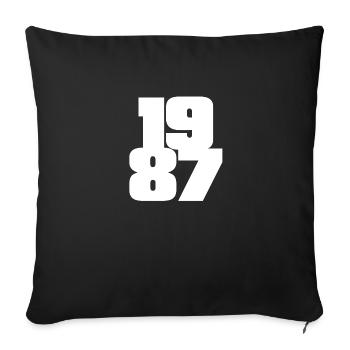 1987 - Sofa pillowcase 17,3'' x 17,3'' (45 x 45 cm) - black - Front