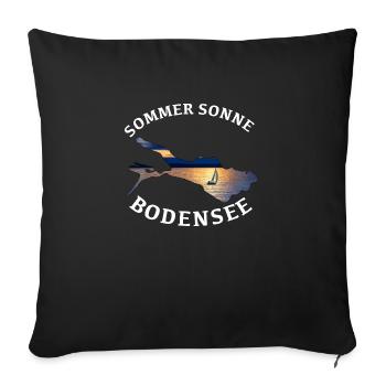 Bodensee - Sofakissenbezug 45 x 45 cm - Schwarz - Vorne