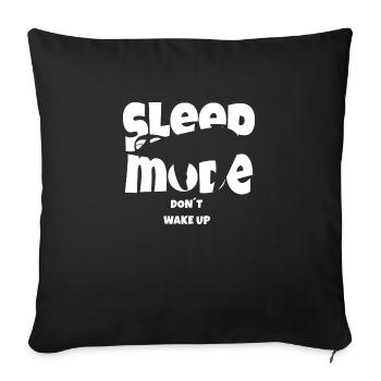 Funny Sloth Design Sleep Mode - Sofa pillowcase 17,3'' x 17,3'' (45 x 45 cm) - black - Front