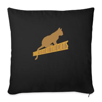 Animaux de compagnie tous les chats - Housse de coussin décorative 45 x 45 cm - noir - Devant