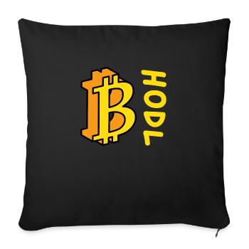 Bitcoin BTC HODL Comics Style - Housse de coussin décorative 45 x 45 cm - noir - Devant