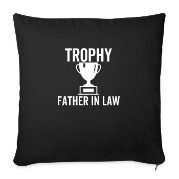 Trophy Father In Law - Sofa pillowcase 17,3'' x 17,3'' (45 x 45 cm) - black - Front