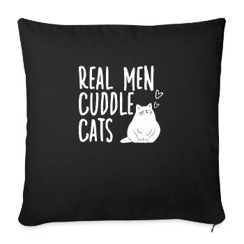 Chats Accessoires Drôles De Chats Propriétaires Chats - Housse de coussin décorative 45 x 45 cm - noir - Devant