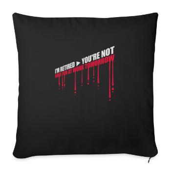 Amusez-vous au travail - Housse de coussin décorative 45 x 45 cm - noir - Devant
