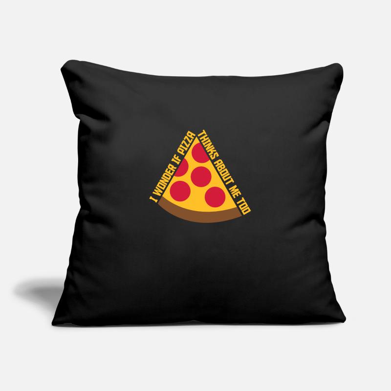 La pizza pense à moi Housse de coussin décorative 45 x 45 cm