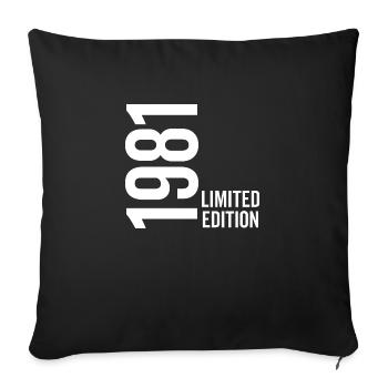 1981 Édition limitée - Housse de coussin décorative 45 x 45 cm - noir - Devant