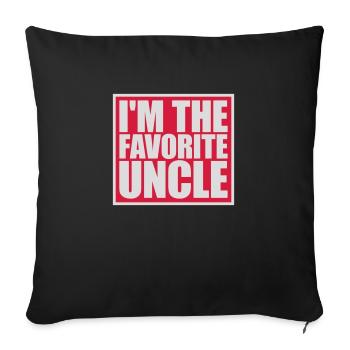 at The Favorite Uncle - Sofa pillowcase 17,3'' x 17,3'' (45 x 45 cm) - black - Front