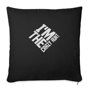 at The Crazy Aunt - Sofa pillowcase 17,3'' x 17,3'' (45 x 45 cm) - black - Front