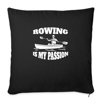 Rowers funny rowers rowing saying rowing club - Sofa pillowcase 17,3'' x 17,3'' (45 x 45 cm) - black - Front